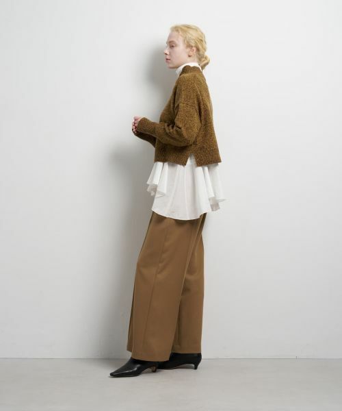 LANVIN en Bleu / ランバン オン ブルー ニット・セーター | メランジクロップドハイネックニット | 詳細9