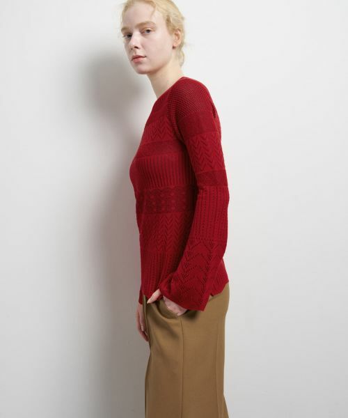 LANVIN en Bleu / ランバン オン ブルー ニット・セーター | ニットレースプルオーバー | 詳細5