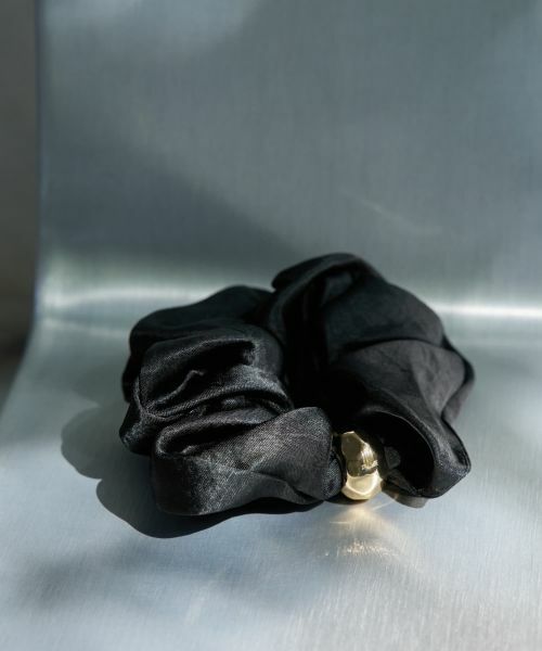 LANVIN en Bleu / ランバン オン ブルー その他小物 | メタルリングサテンシュシュ（ブラック）