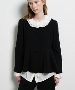 LANVIN en Bleu / ランバン オン ブルー テーラードジャケット | トリアセテートペプラムジャケット