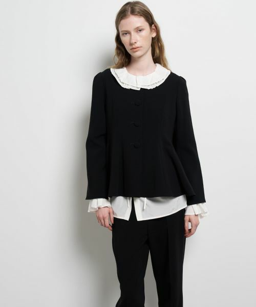 LANVIN en Bleu / ランバン オン ブルー テーラードジャケット | トリアセテートペプラムジャケット | 詳細14