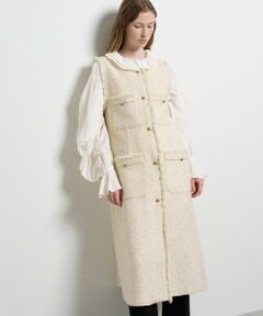 LANVIN en Bleu / ランバン オン ブルー ドレス | ツイードジレワンピース