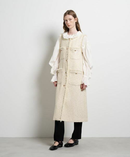 LANVIN en Bleu / ランバン オン ブルー ドレス | ツイードジレワンピース | 詳細1