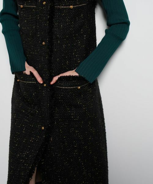 LANVIN en Bleu / ランバン オン ブルー ドレス | ツイードジレワンピース | 詳細12