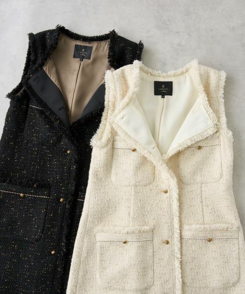 LANVIN en Bleu / ランバン オン ブルー ドレス | ツイードジレワンピース | 詳細14