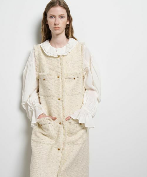 LANVIN en Bleu / ランバン オン ブルー ドレス | ツイードジレワンピース | 詳細4