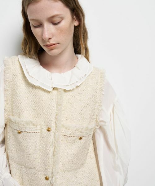 LANVIN en Bleu / ランバン オン ブルー ドレス | ツイードジレワンピース | 詳細5