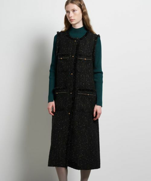 LANVIN en Bleu / ランバン オン ブルー ドレス | ツイードジレワンピース | 詳細7