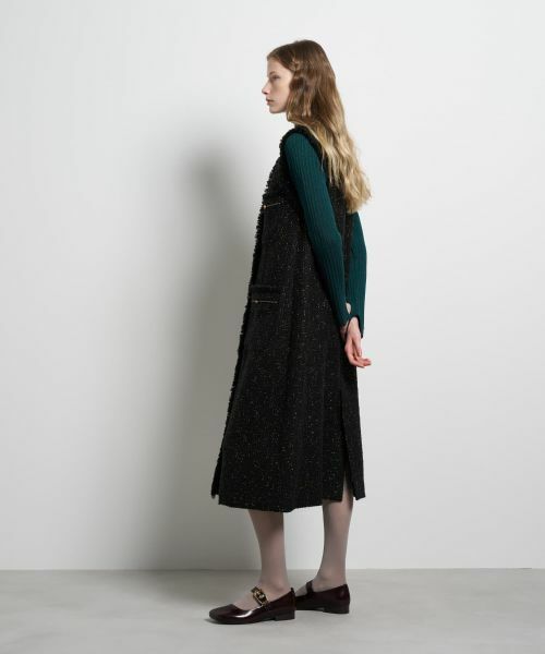 LANVIN en Bleu / ランバン オン ブルー ドレス | ツイードジレワンピース | 詳細8