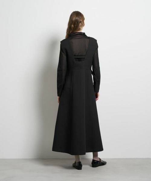 LANVIN en Bleu / ランバン オン ブルー ドレス | ダブルクロスジャンバースカート | 詳細10