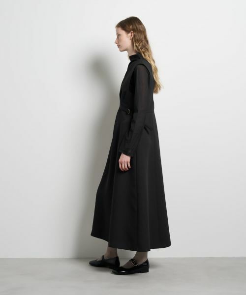 LANVIN en Bleu / ランバン オン ブルー ドレス | ダブルクロスジャンバースカート | 詳細9