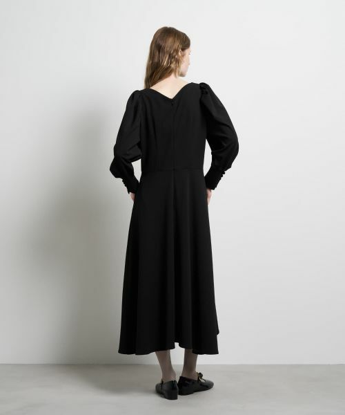 LANVIN en Bleu / ランバン オン ブルー ドレス | カットジョーゼットフレアワンピース | 詳細3