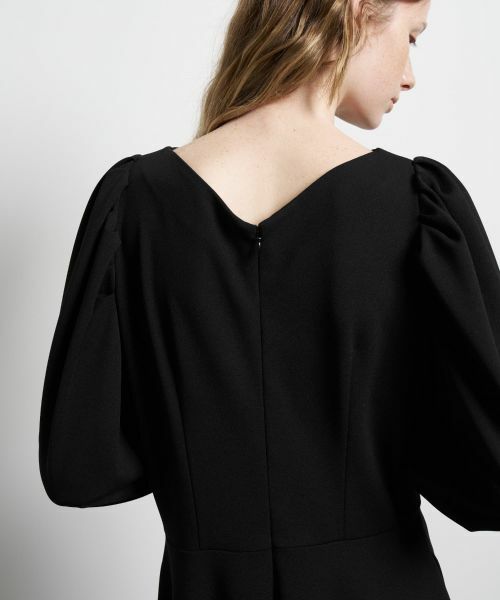 LANVIN en Bleu / ランバン オン ブルー ドレス | カットジョーゼットフレアワンピース | 詳細5