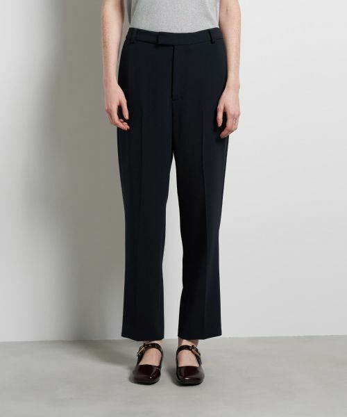 LANVIN en Bleu / ランバン オン ブルー その他パンツ | トリアセテートテーパードパンツ（ネイビー）