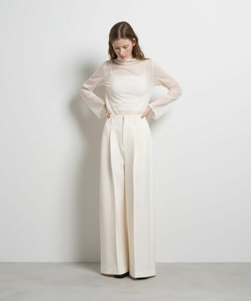 LANVIN en Bleu / ランバン オン ブルー その他パンツ | トリアセダンボールワイドパンツ | 詳細1