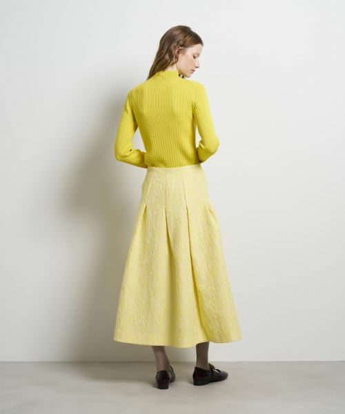 LANVIN en Bleu / ランバン オン ブルー ロング・マキシ丈スカート | ペイズリージャガードタックスカート | 詳細3