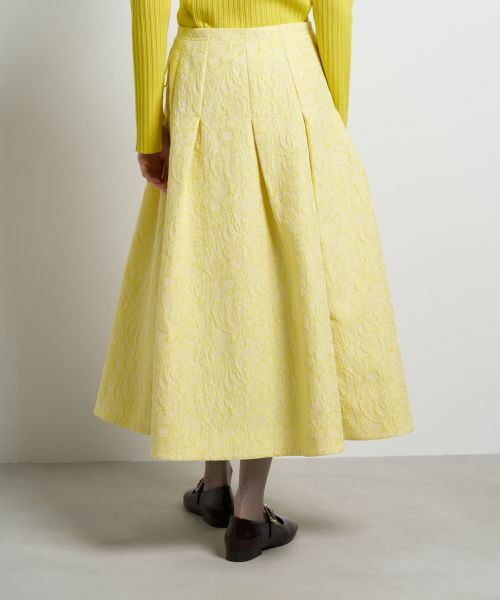 LANVIN en Bleu / ランバン オン ブルー ロング・マキシ丈スカート | ペイズリージャガードタックスカート | 詳細6