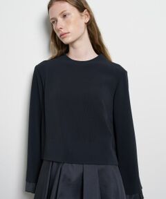 LANVIN en Bleu / ランバン オン ブルー シャツ・ブラウス | トリアセテートコンビブラウス