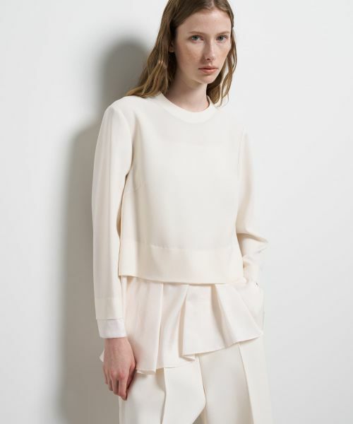 LANVIN en Bleu / ランバン オン ブルー シャツ・ブラウス | トリアセテートコンビブラウス | 詳細12