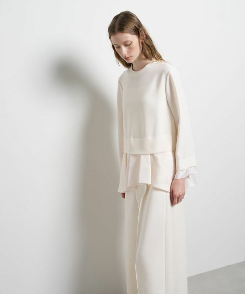 LANVIN en Bleu / ランバン オン ブルー シャツ・ブラウス | トリアセテートコンビブラウス | 詳細13