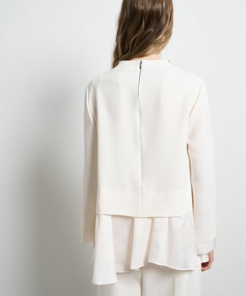 LANVIN en Bleu / ランバン オン ブルー シャツ・ブラウス | トリアセテートコンビブラウス | 詳細14