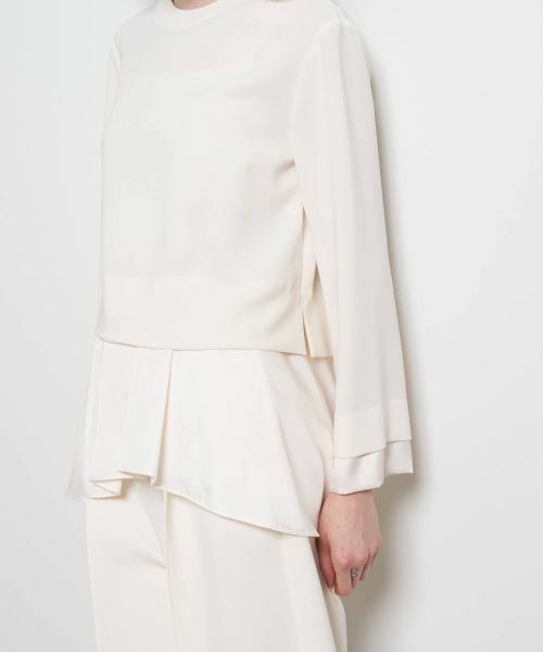 LANVIN en Bleu / ランバン オン ブルー シャツ・ブラウス | トリアセテートコンビブラウス | 詳細16