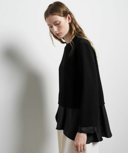 LANVIN en Bleu / ランバン オン ブルー シャツ・ブラウス | トリアセテートコンビブラウス | 詳細22