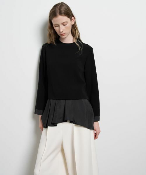 LANVIN en Bleu / ランバン オン ブルー シャツ・ブラウス | トリアセテートコンビブラウス | 詳細24