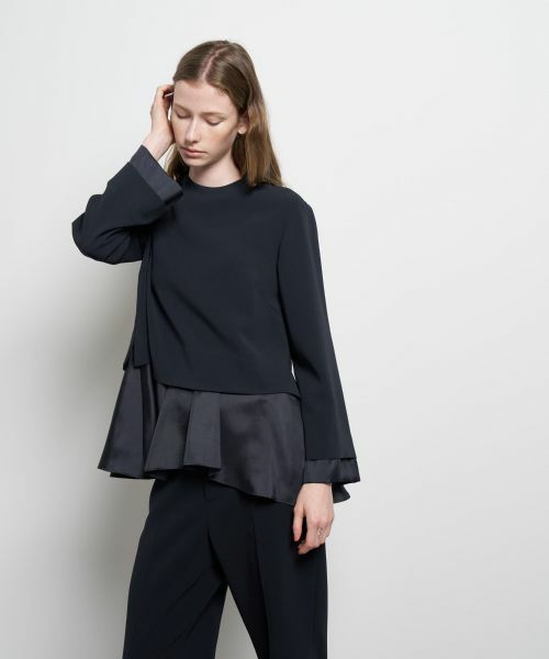 LANVIN en Bleu / ランバン オン ブルー シャツ・ブラウス | トリアセテートコンビブラウス | 詳細4