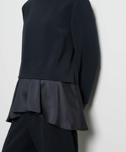 LANVIN en Bleu / ランバン オン ブルー シャツ・ブラウス | トリアセテートコンビブラウス | 詳細8