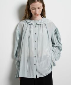 LANVIN en Bleu / ランバン オン ブルー シャツ・ブラウス | トリアセローンフリルカラーブラウス