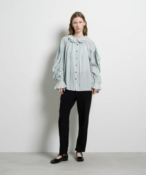 LANVIN en Bleu / ランバン オン ブルー シャツ・ブラウス | トリアセローンフリルカラーブラウス | 詳細1