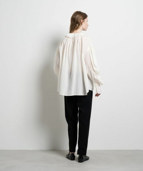 LANVIN en Bleu / ランバン オン ブルー シャツ・ブラウス | トリアセローンフリルカラーブラウス | 詳細11