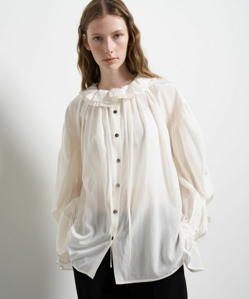 LANVIN en Bleu / ランバン オン ブルー シャツ・ブラウス | トリアセローンフリルカラーブラウス | 詳細12