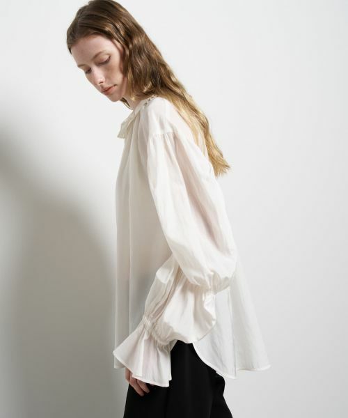 LANVIN en Bleu / ランバン オン ブルー シャツ・ブラウス | トリアセローンフリルカラーブラウス | 詳細13