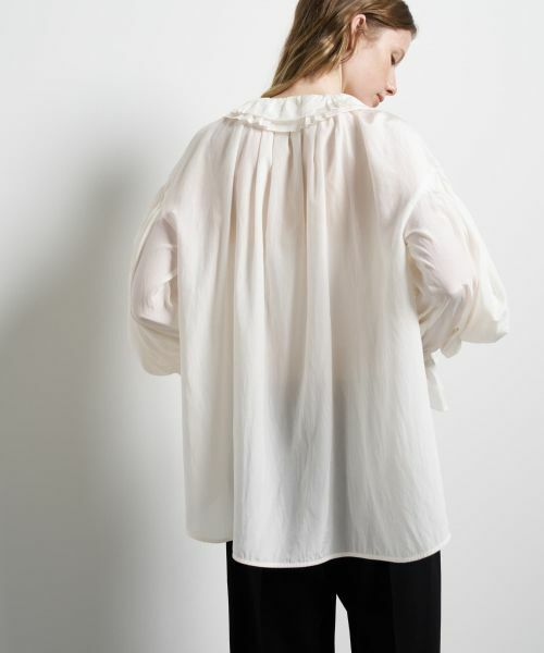 LANVIN en Bleu / ランバン オン ブルー シャツ・ブラウス | トリアセローンフリルカラーブラウス | 詳細14