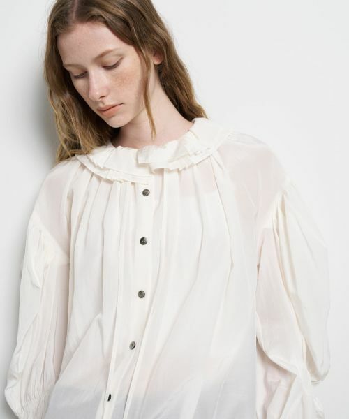 LANVIN en Bleu / ランバン オン ブルー シャツ・ブラウス | トリアセローンフリルカラーブラウス | 詳細15