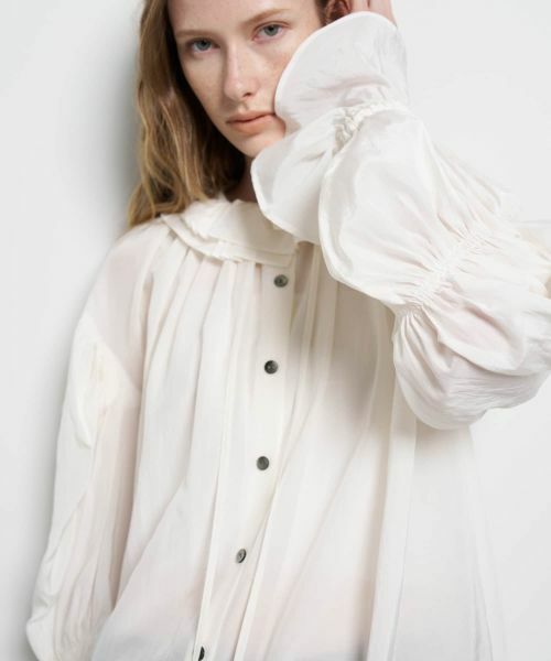 LANVIN en Bleu / ランバン オン ブルー シャツ・ブラウス | トリアセローンフリルカラーブラウス | 詳細16