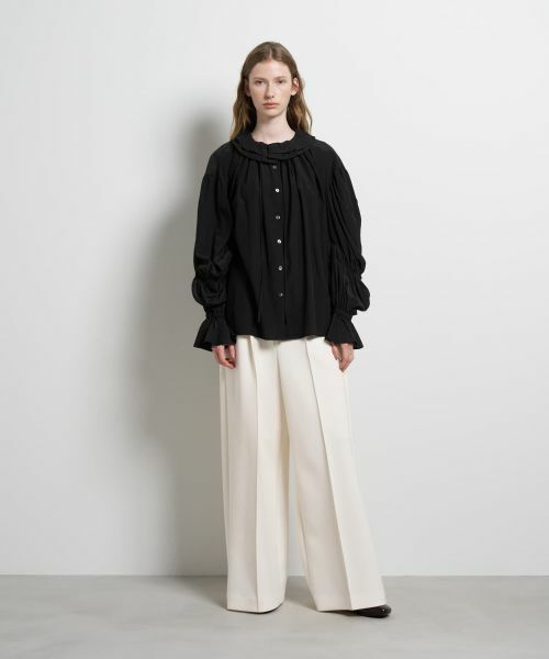 LANVIN en Bleu / ランバン オン ブルー シャツ・ブラウス | トリアセローンフリルカラーブラウス | 詳細17