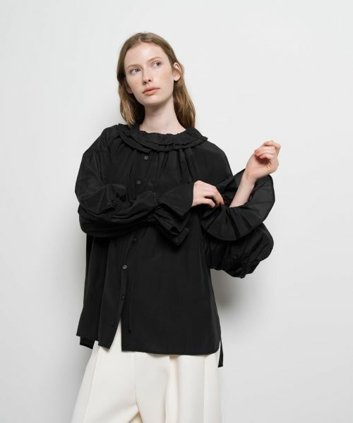 LANVIN en Bleu / ランバン オン ブルー シャツ・ブラウス | トリアセローンフリルカラーブラウス | 詳細20