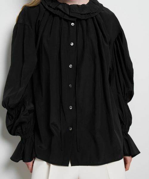 LANVIN en Bleu / ランバン オン ブルー シャツ・ブラウス | トリアセローンフリルカラーブラウス | 詳細24