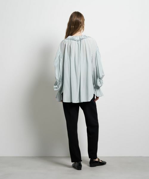LANVIN en Bleu / ランバン オン ブルー シャツ・ブラウス | トリアセローンフリルカラーブラウス | 詳細3