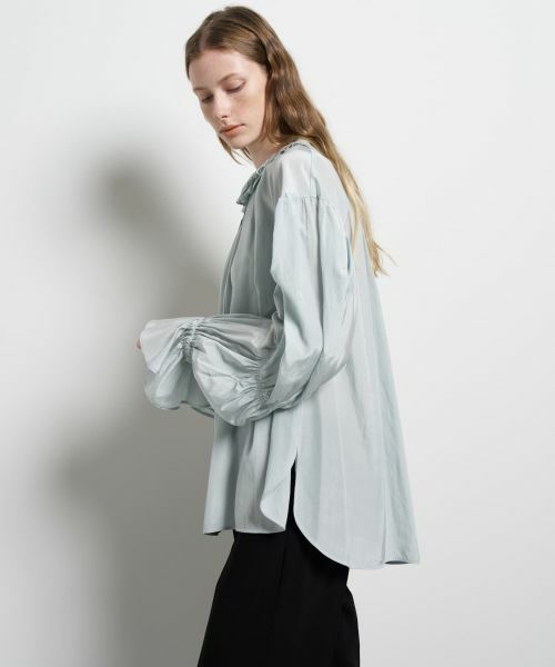 LANVIN en Bleu / ランバン オン ブルー シャツ・ブラウス | トリアセローンフリルカラーブラウス | 詳細5