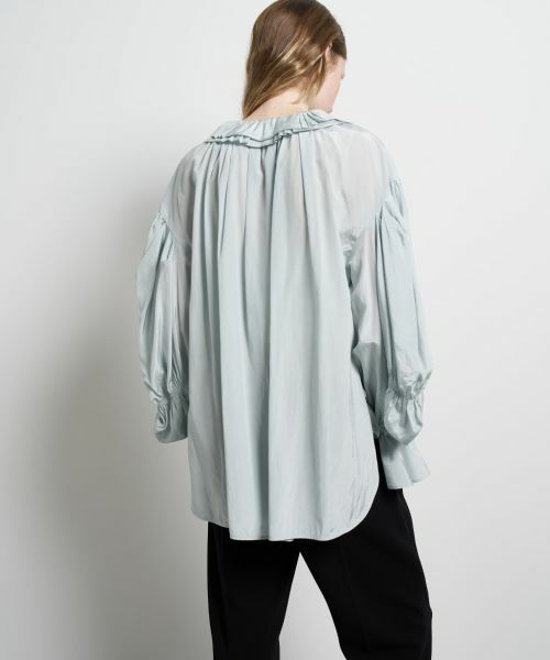 LANVIN en Bleu / ランバン オン ブルー シャツ・ブラウス | トリアセローンフリルカラーブラウス | 詳細6