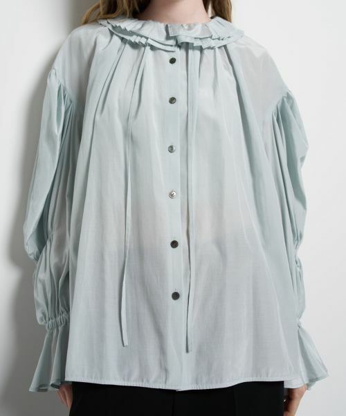 LANVIN en Bleu / ランバン オン ブルー シャツ・ブラウス | トリアセローンフリルカラーブラウス | 詳細8