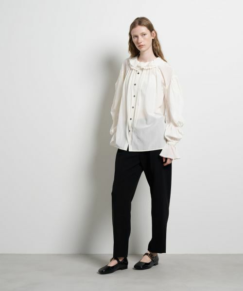 LANVIN en Bleu / ランバン オン ブルー シャツ・ブラウス | トリアセローンフリルカラーブラウス | 詳細9