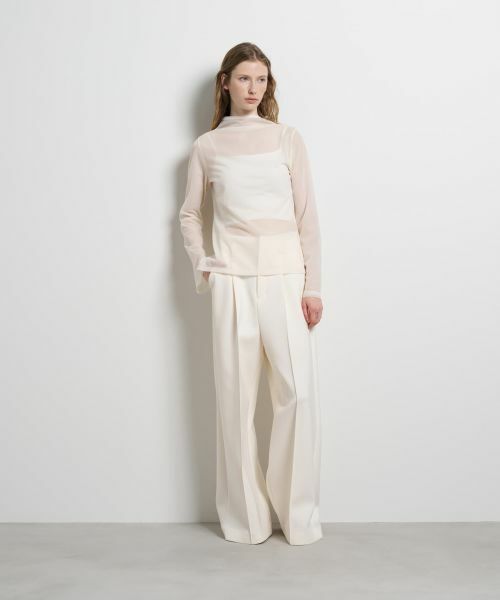 LANVIN en Bleu / ランバン オン ブルー Tシャツ | シアートリコットフレアスリーブカットソー | 詳細10