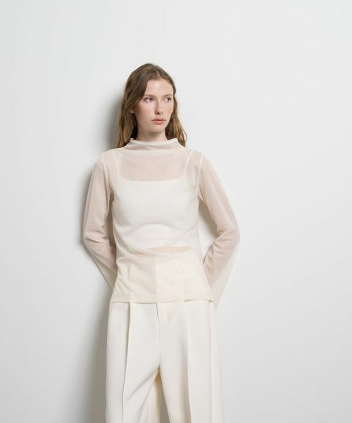 LANVIN en Bleu / ランバン オン ブルー Tシャツ | シアートリコットフレアスリーブカットソー | 詳細13