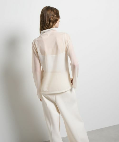 LANVIN en Bleu / ランバン オン ブルー Tシャツ | シアートリコットフレアスリーブカットソー | 詳細15