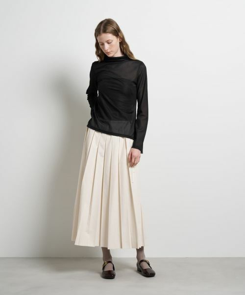 LANVIN en Bleu / ランバン オン ブルー Tシャツ | シアートリコットフレアスリーブカットソー | 詳細17